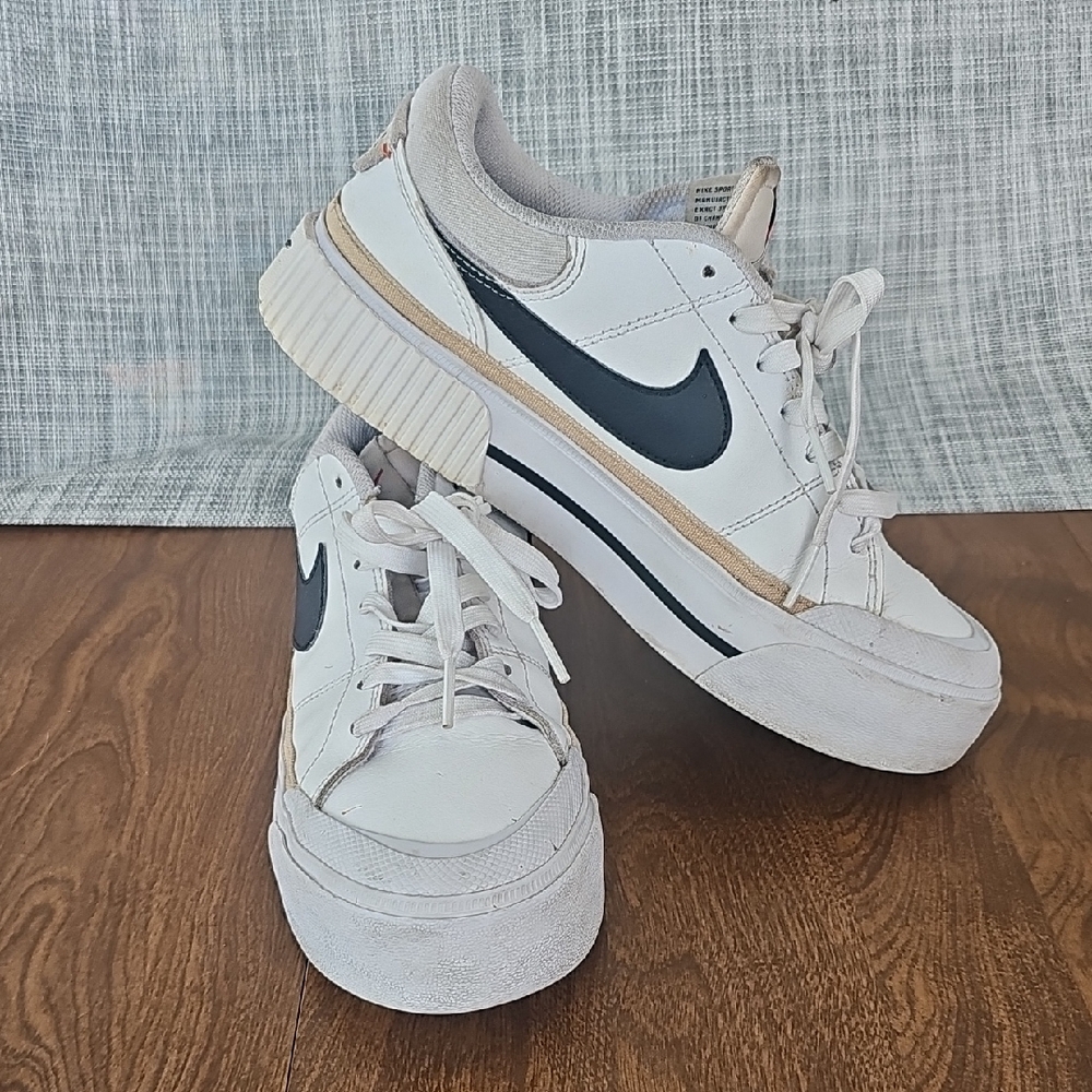 Nike Court White and Black Sneakers